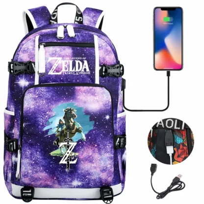 The Legend of Zelda Indian -based Young Student Schoolbag Men and Women Large -capacity Leisure Travel Backpacks - Image 2