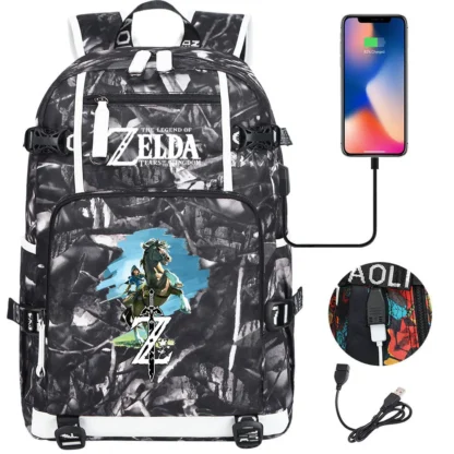 The Legend of Zelda Indian -based Young Student Schoolbag Men and Women Large -capacity Leisure Travel Backpacks - Image 5