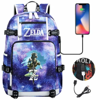 The Legend of Zelda Indian -based Young Student Schoolbag Men and Women Large -capacity Leisure Travel Backpacks - Image 3