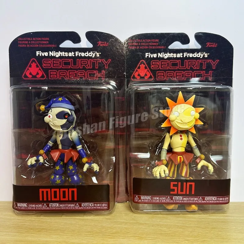 Game Boss Model Sundrop Moondrop FNAF Action Figure Special Edition Joints Movable Collection Sun Moon Joker Figurine Toys Gifts