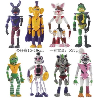 New FNAF Figures Cute Bonnie Bear Five Nights Security Breach Action Figure PVC Model Sundrop Toys Gifts - Image 2