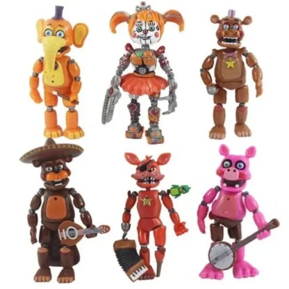 New FNAF Figures Cute Bonnie Bear Five Nights Security Breach Action Figure PVC Model Sundrop Toys Gifts - Image 5